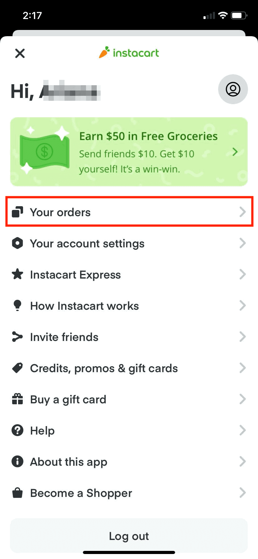 Instacart Help Center Problem with your order
